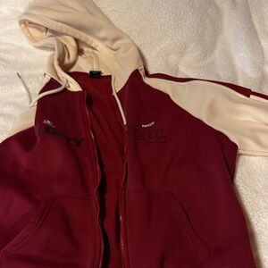 Red and Cream Hoodie